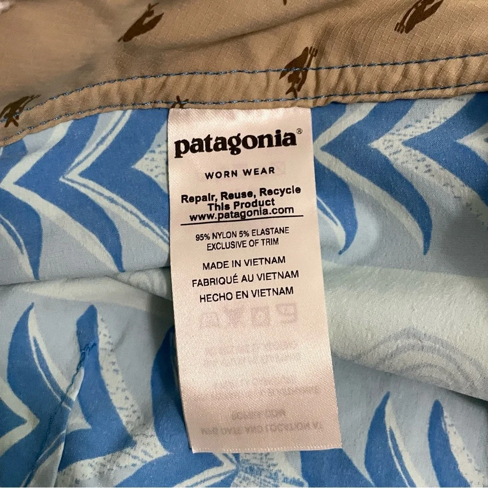 Patagonia Wavefarer Swim‎ Board Shorts Blue